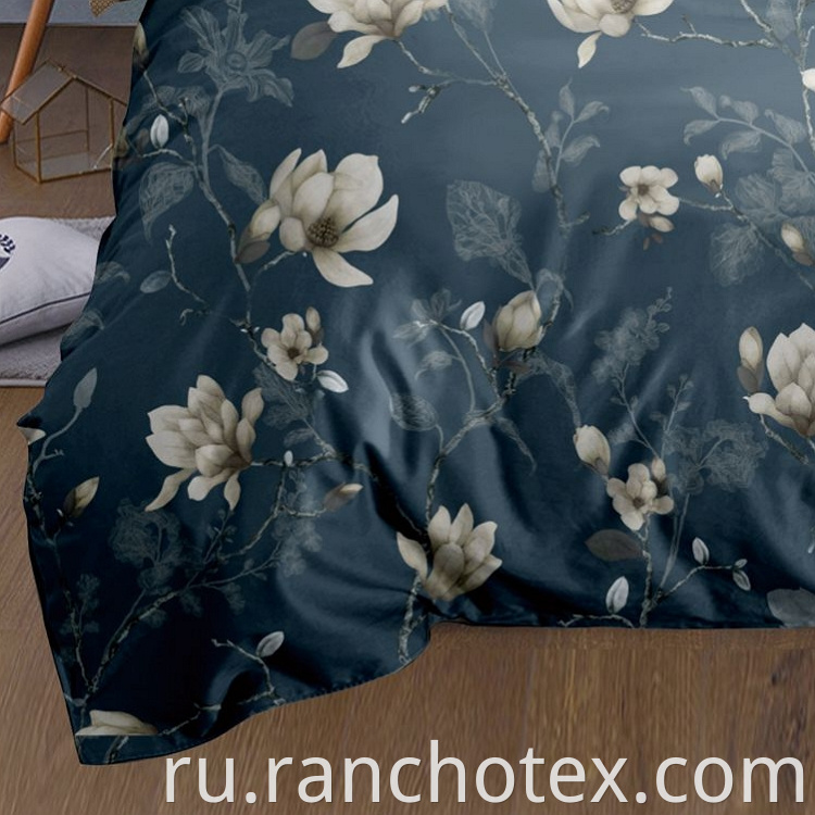 Flower Printed Duvet Cover Set